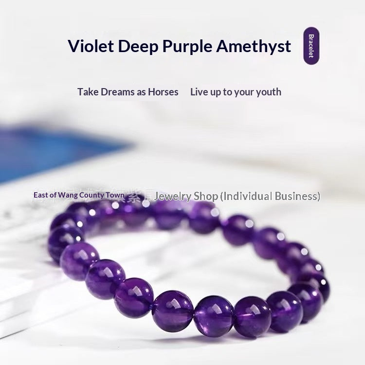 Natural Amethyst Quartz Rock Bracelet