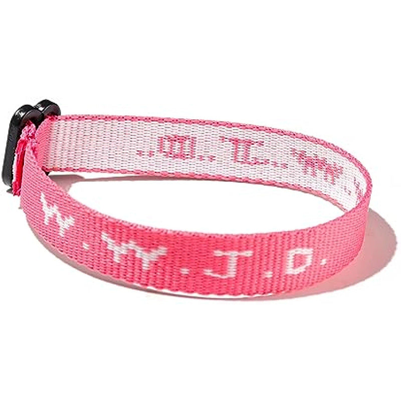 Letter Jacquard Wristband Bracelet