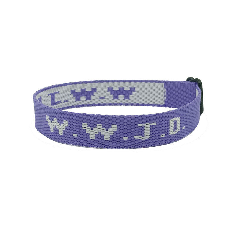 Letter Jacquard Wristband Bracelet