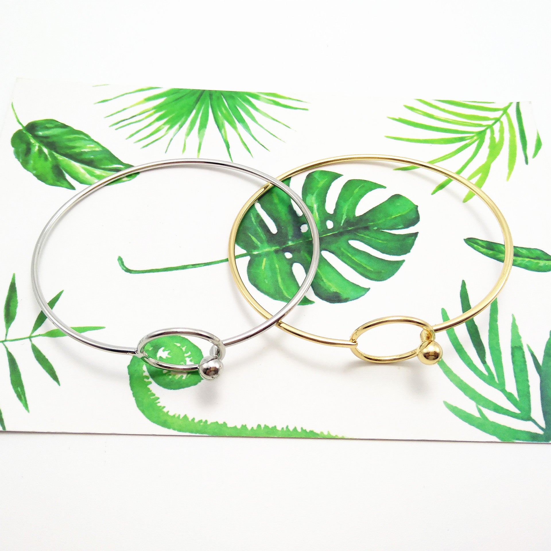 Korean-style Fashionable Snap-clasp Metal Bracelet