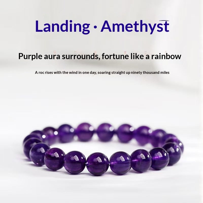 Natural Amethyst Quartz Rock Bracelet