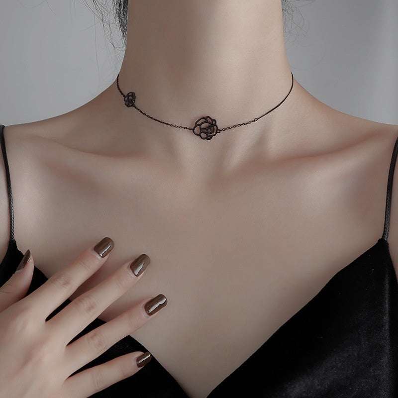 C121 Camellia Necklace  Personalized Choker