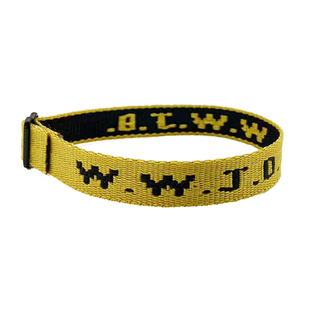 Letter Jacquard Wristband Bracelet