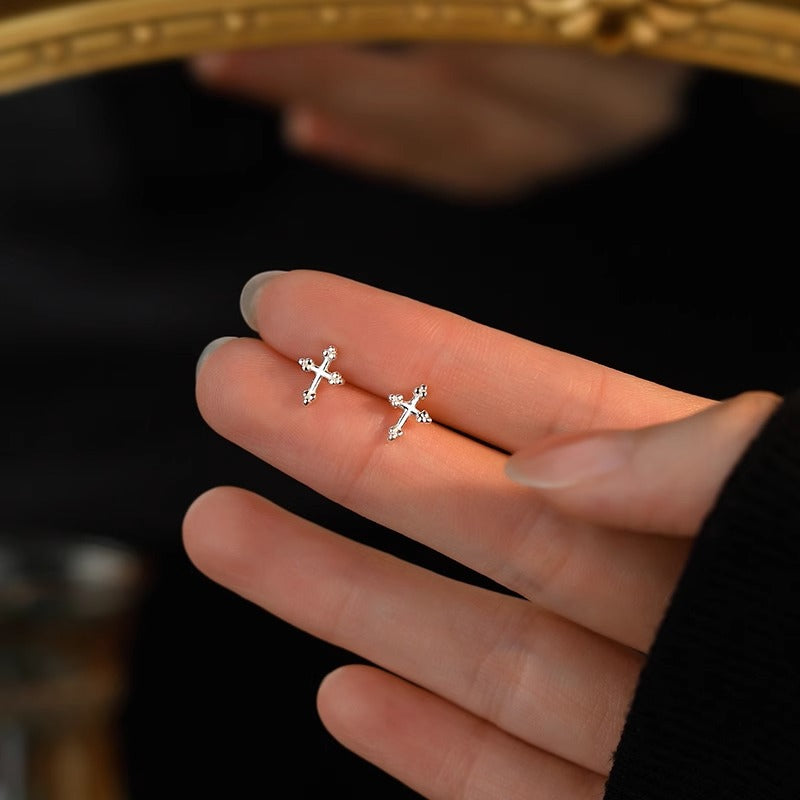 Cross Stud Elegant Petite Ear Cuff All-Match Korean Minimalist Earring Accessories