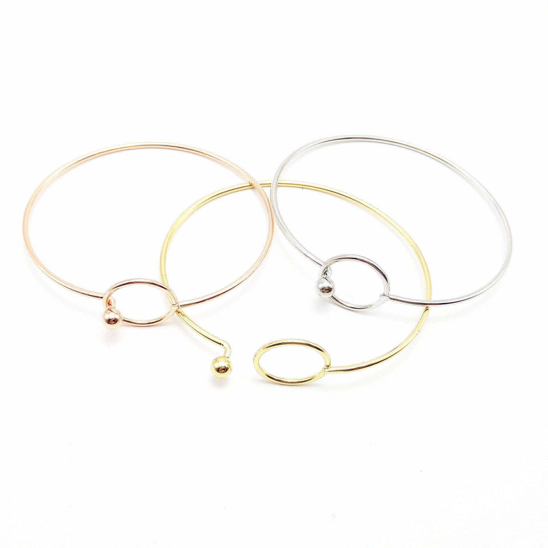 Korean-style Fashionable Snap-clasp Metal Bracelet