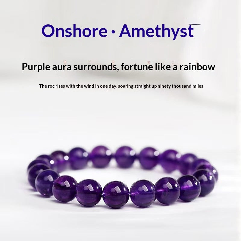 Natural Amethyst Quartz Rock Bracelet