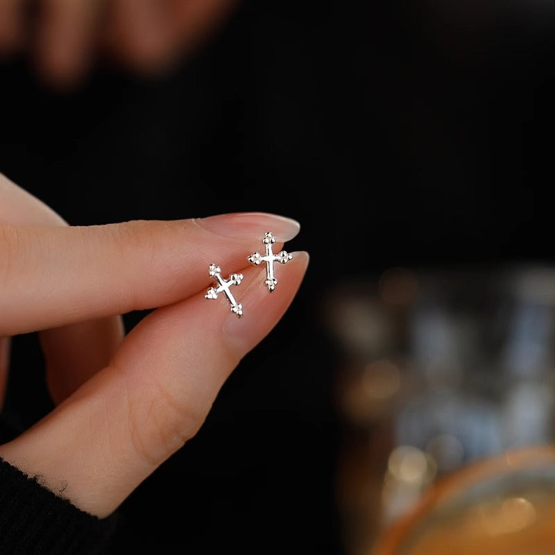 Cross Stud Elegant Petite Ear Cuff All-Match Korean Minimalist Earring Accessories