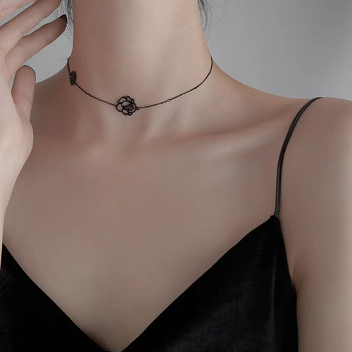 C121 Camellia Necklace  Personalized Choker