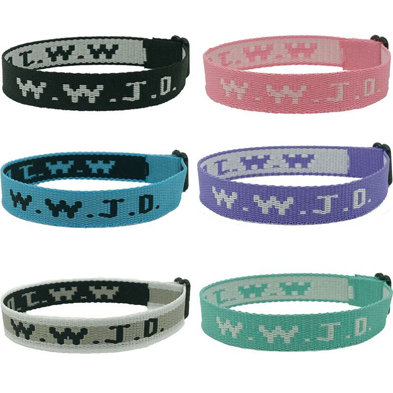 Letter Jacquard Wristband Bracelet